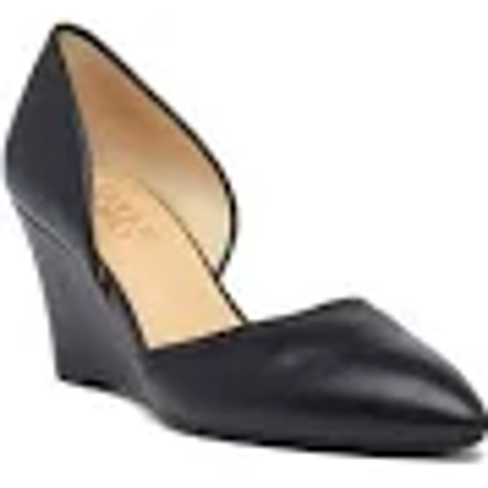 Franco Sarto Classic Black Wedge Pumps